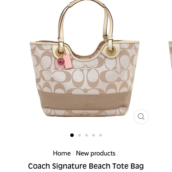 Coach Signature Beach Tote Bag - Picture 7 of 7